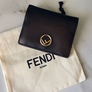 Fendi Black Leather Wallet Authentic